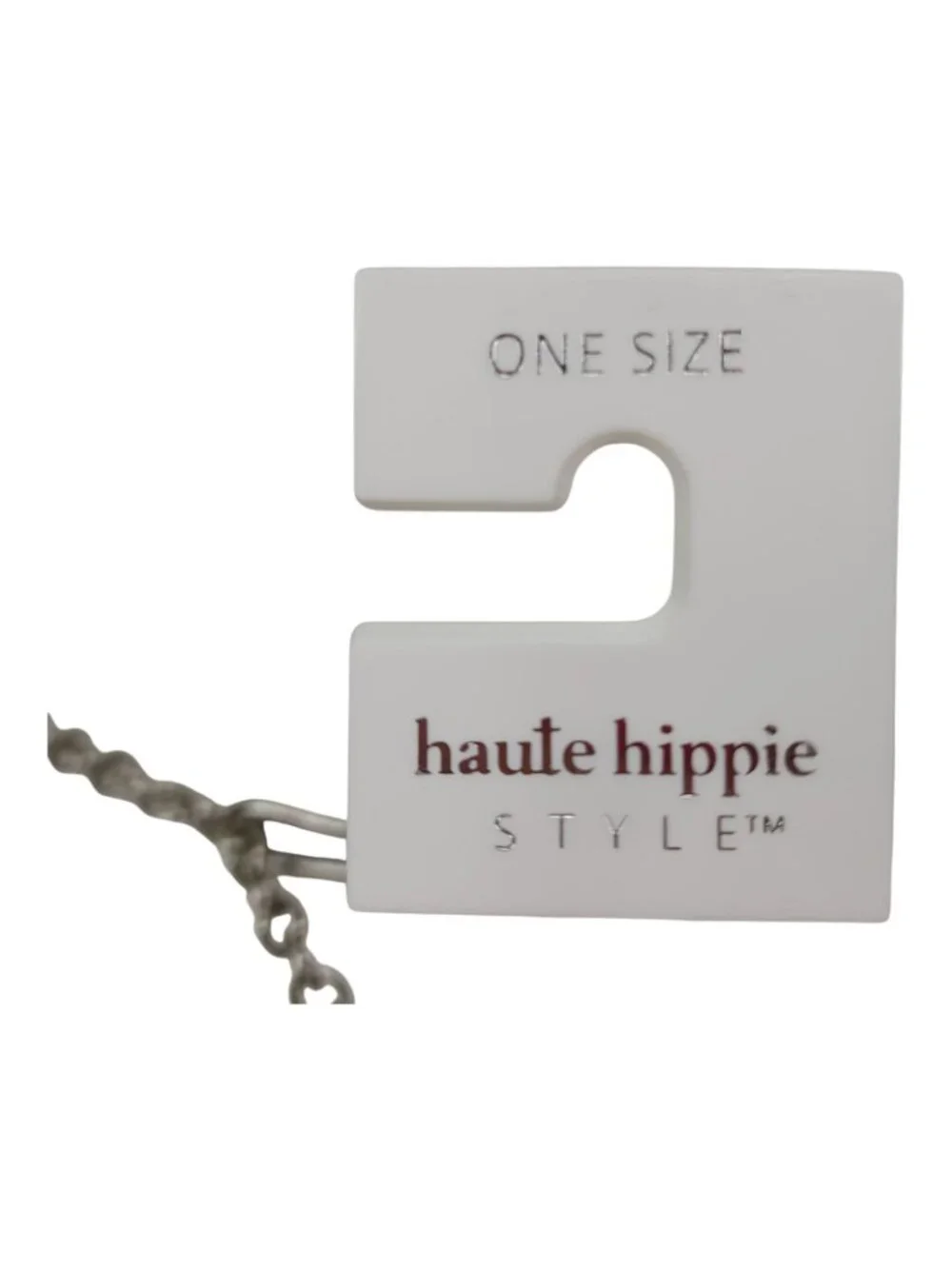 Haute Hippie Blue Stone Concho Chain Belt Silver One Size 41